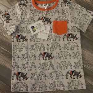 Boys Geometric rhino shirt